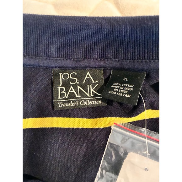 Jos. A. Bank Striped‎ Polo Shirt Traveler's Collection Short Sleeve Casual  XL - Picture 4 of 5